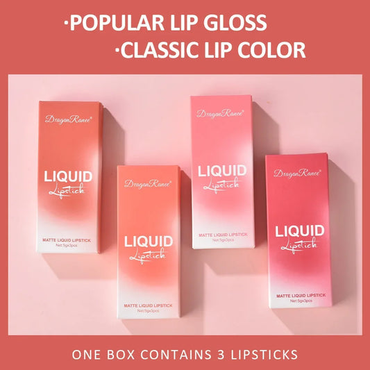 3 PCS Liquid Lipstick Set – Matte & Waterproof