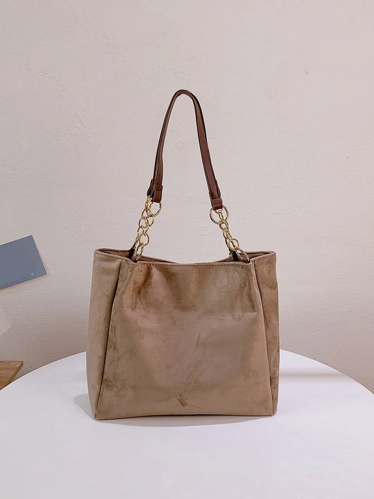 Suede Large Commuter Tote for Women – One Shoulder Style