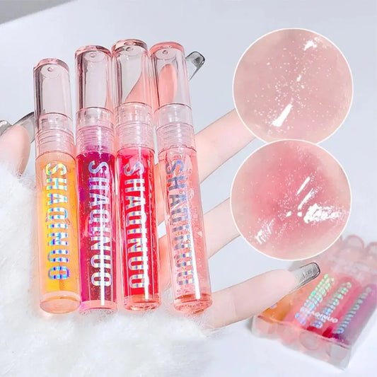 4 PCS Water-Gloss Lip Gloss – Shiny & Hydrating