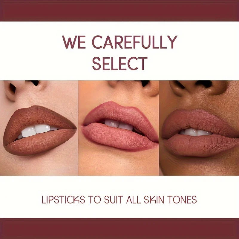 USHAS 12-Color Matte Lip Set – Long-Lasting