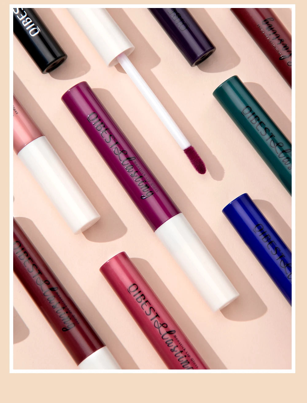 Matte Liquid Lipstick – 24 Shades, Waterproof