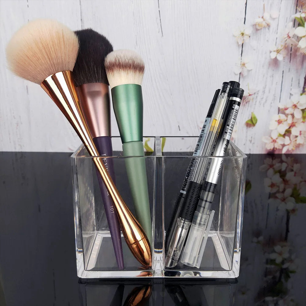 Acrylic Makeup Holder – Clear Lipstick & Brush Storage