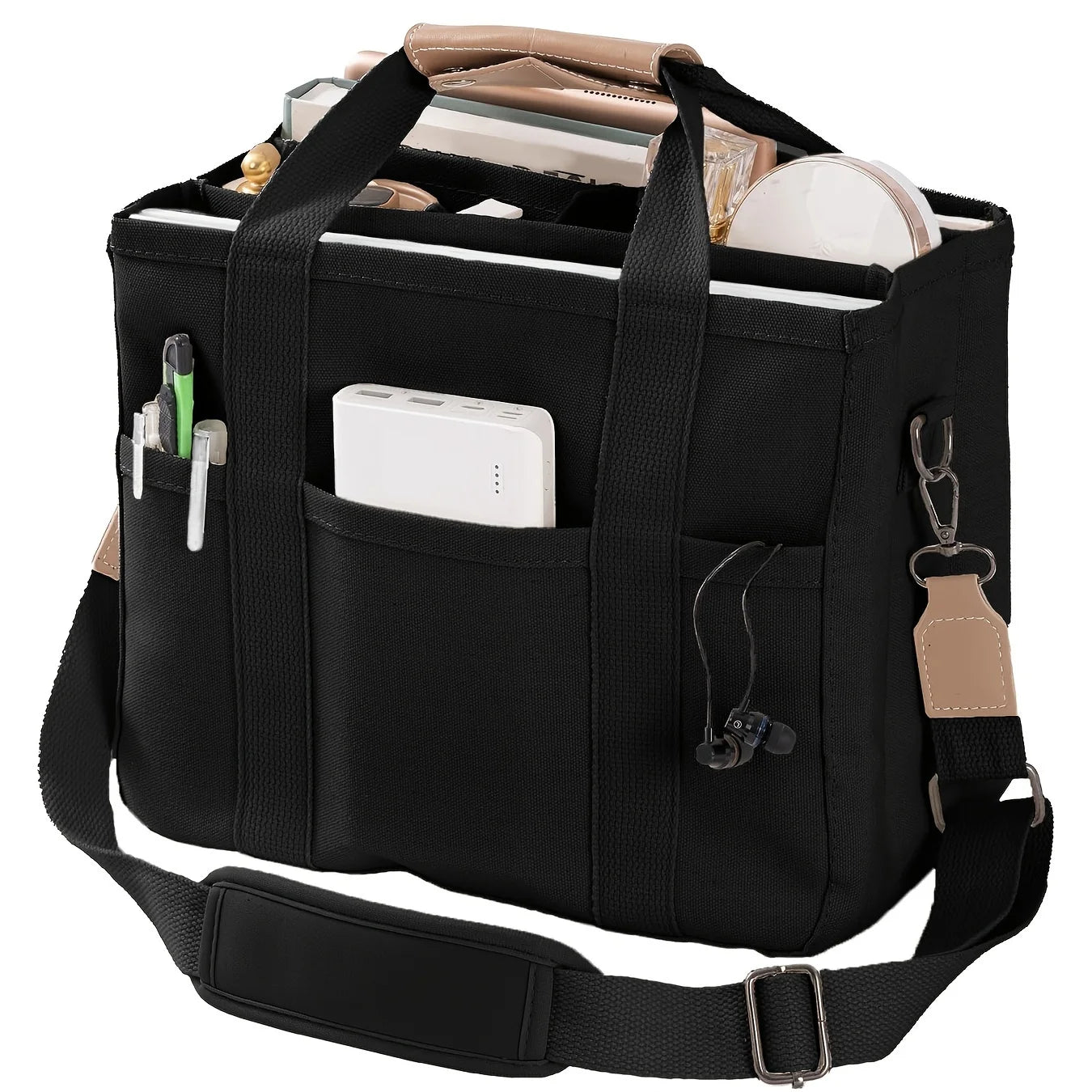 Women’s Canvas Tote Bag – Large Capacity, Crossbody