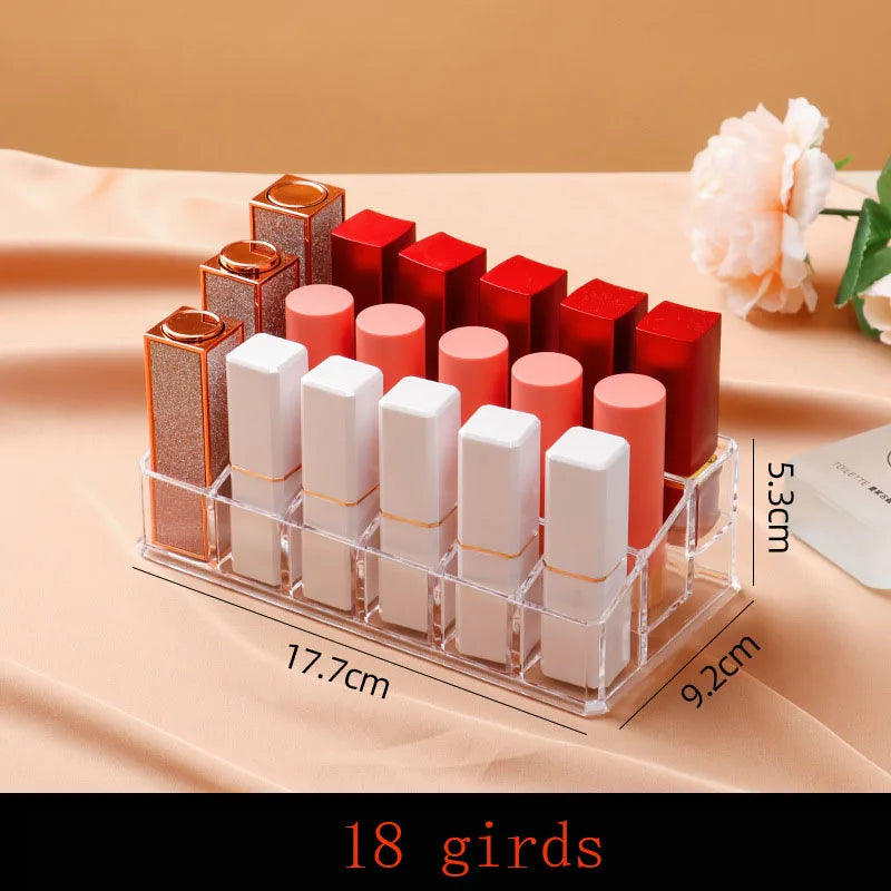 Acrylic Makeup Holder – Clear Lipstick & Brush Storage