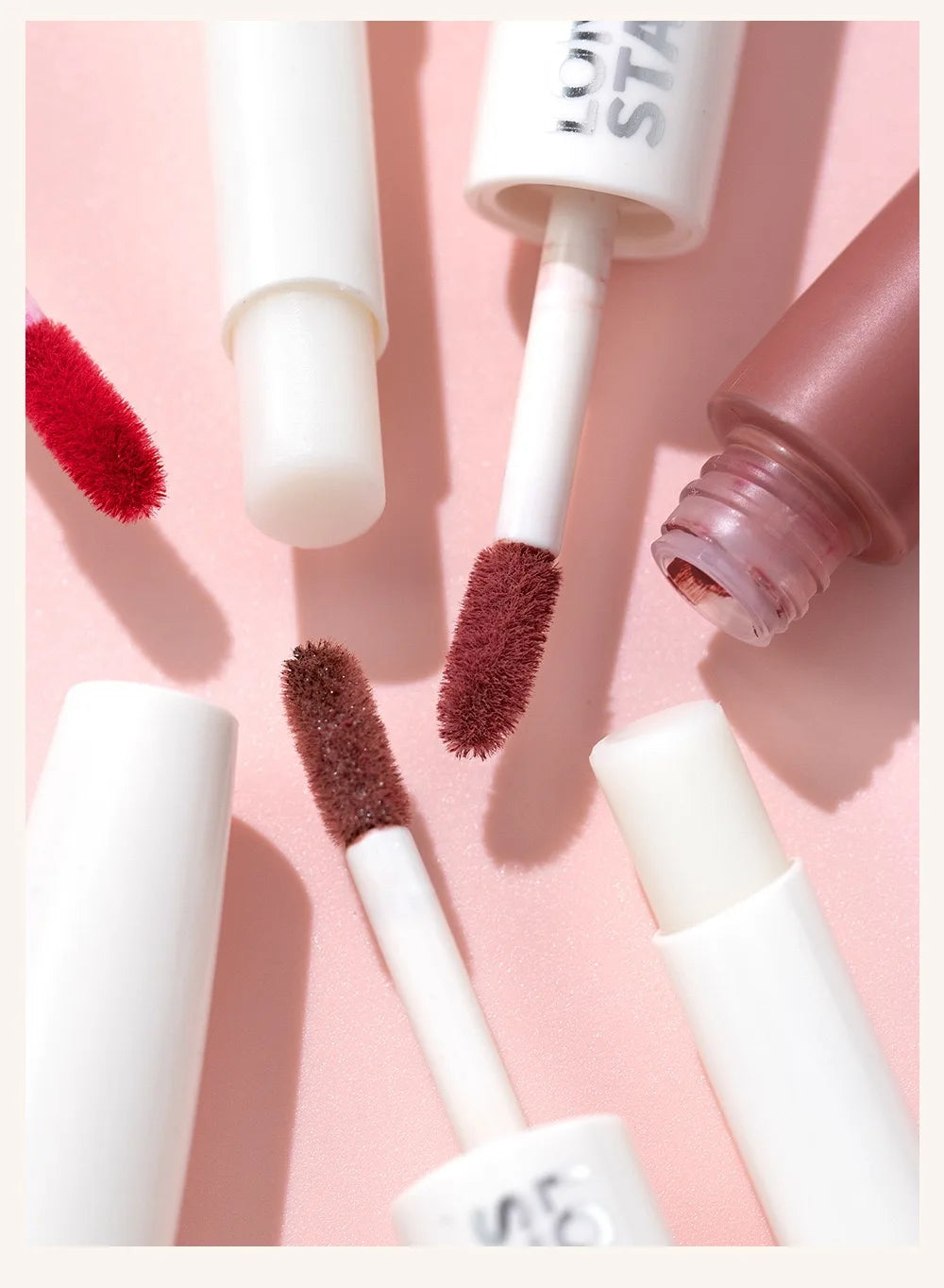 8-Color Double-Ended Lip Gloss – Non-Stick & Waterproof