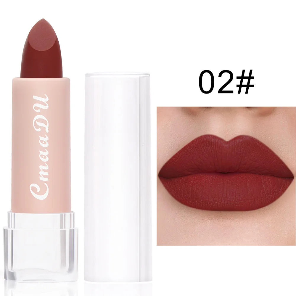 1PC Matte Lipstick – Waterproof, 15 Shades