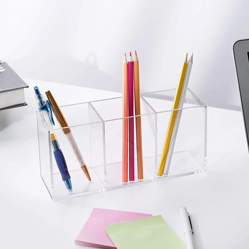Acrylic Makeup Holder – Clear Lipstick & Brush Storage