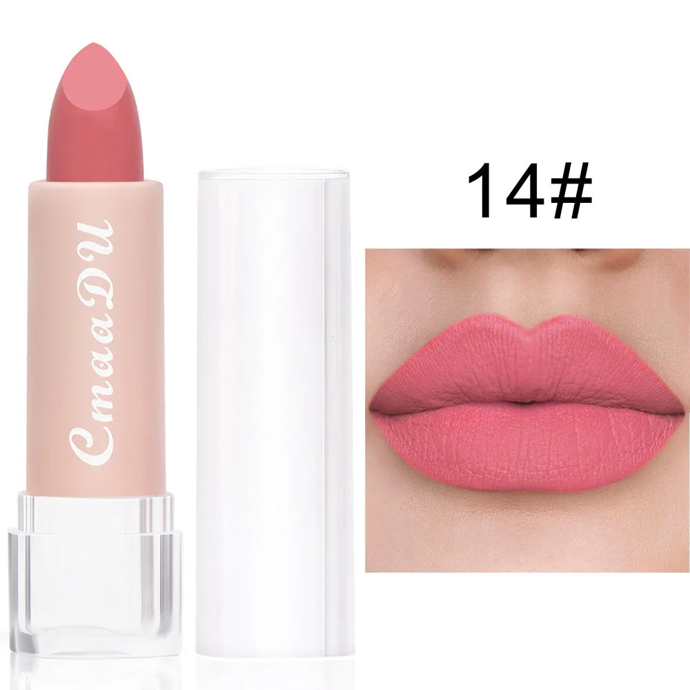1PC Matte Lipstick – Waterproof, 15 Shades