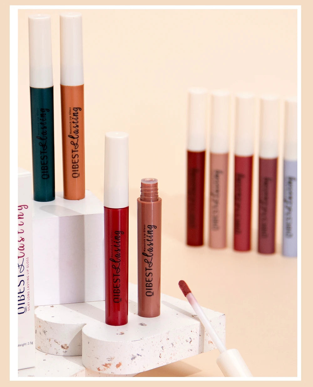 Matte Liquid Lipstick – 24 Shades, Waterproof