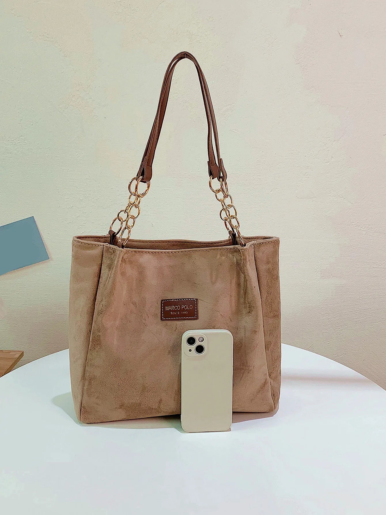 Suede Large Commuter Tote for Women – One Shoulder Style