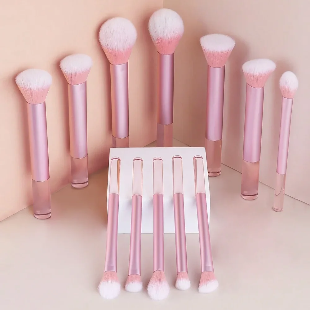 Pink Makeup Set – 20–32pcs, Brushes & Sponges