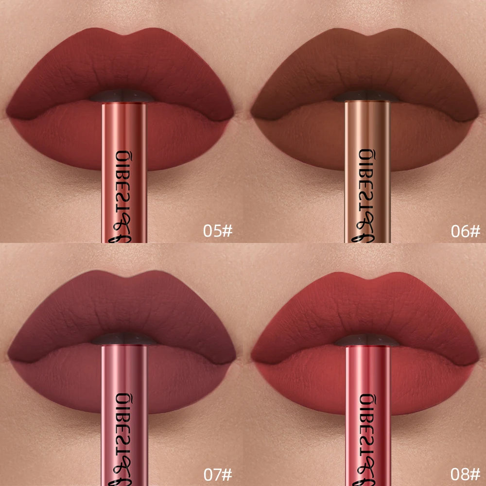 Matte Liquid Lipstick – 24 Shades, Waterproof