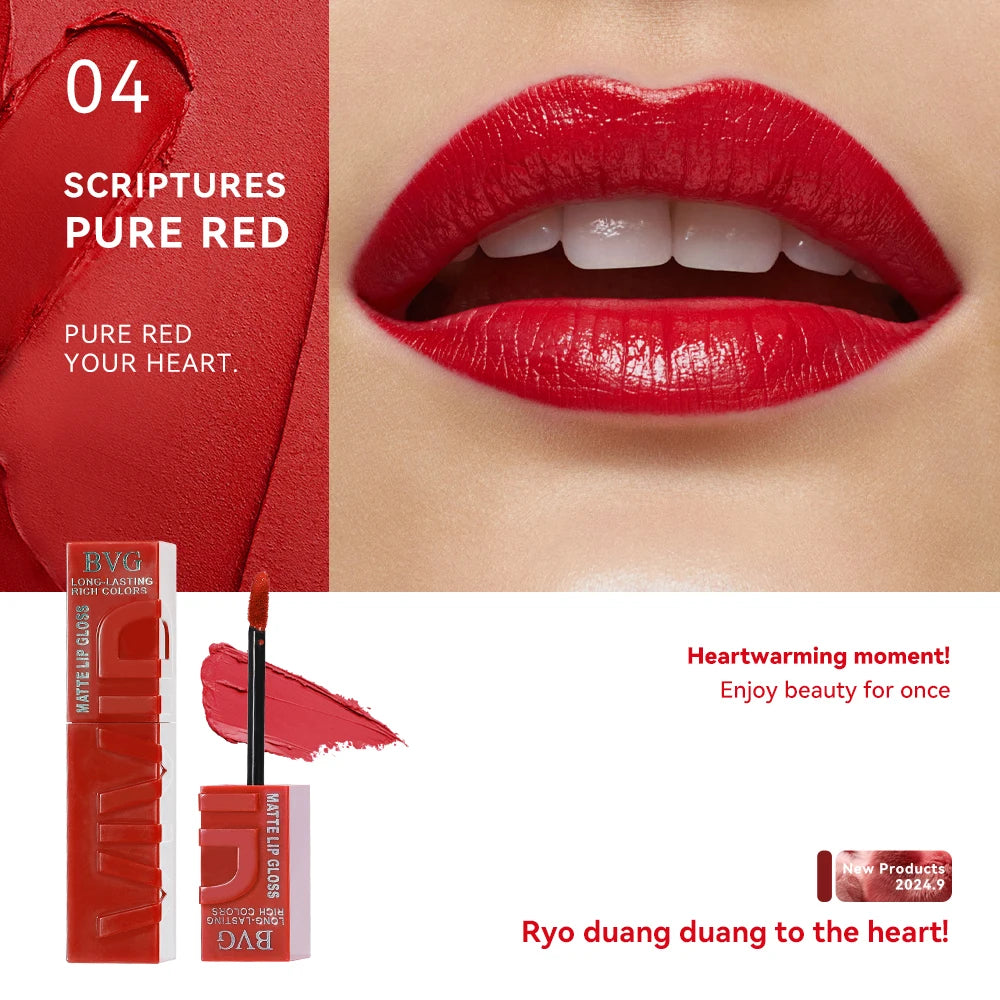 Matte Lip Gloss – Long-Lasting, Rich Warm Shades