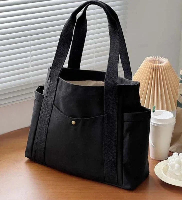 Large Canvas Tote – Work, College, & Commuting Shoulder Bag