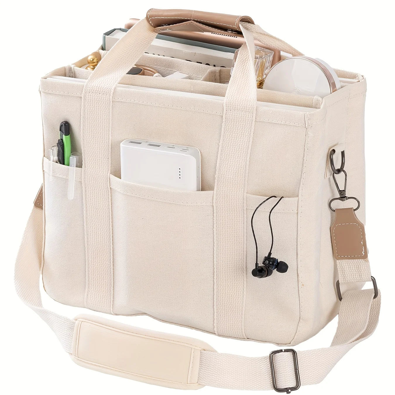 Women’s Canvas Tote Bag – Large Capacity, Crossbody