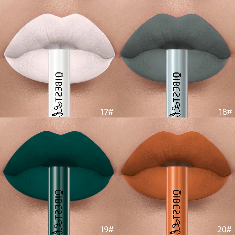 Matte Liquid Lipstick – 24 Shades, Waterproof