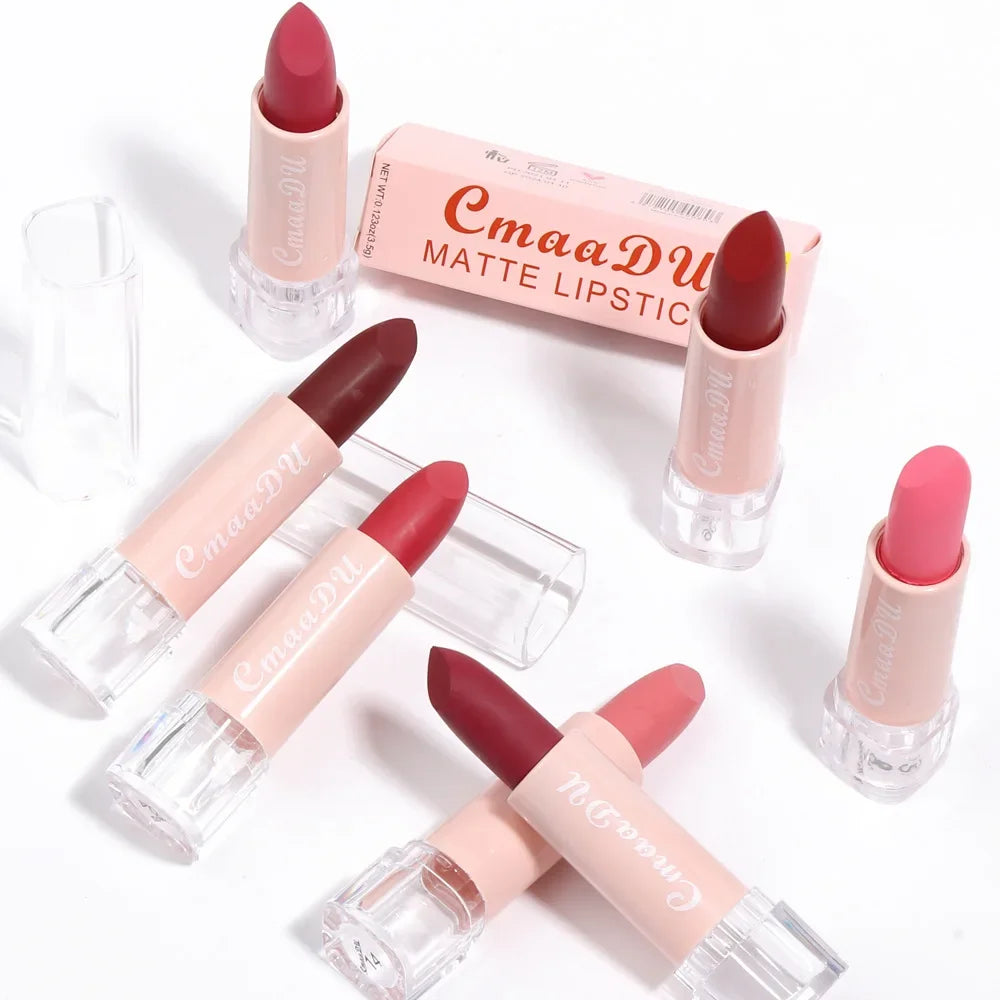 1PC Matte Lipstick – Waterproof, 15 Shades