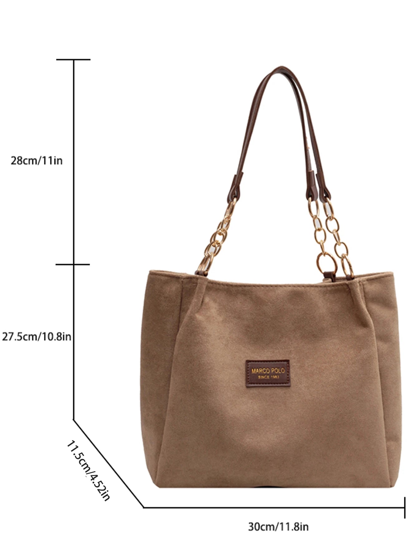 Suede Large Commuter Tote for Women – One Shoulder Style