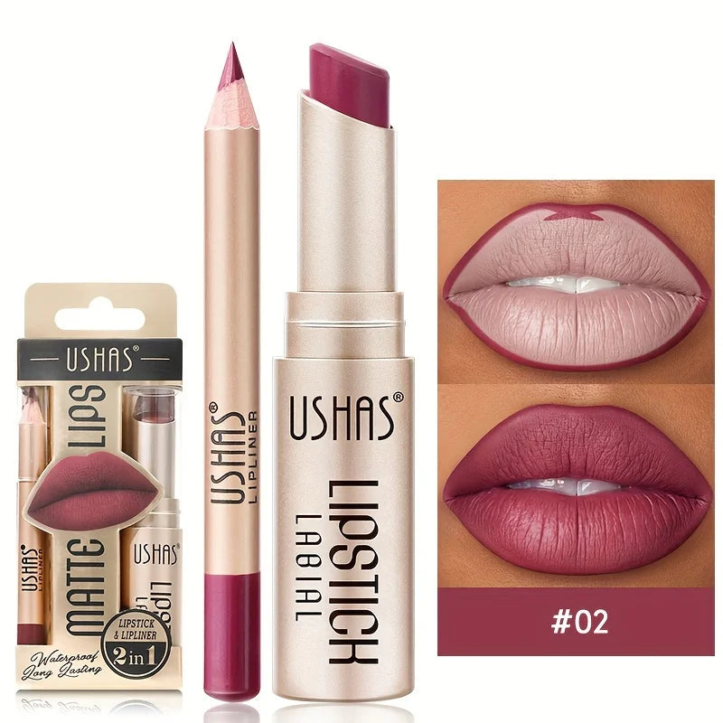 USHAS 12-Color Matte Lip Set – Long-Lasting