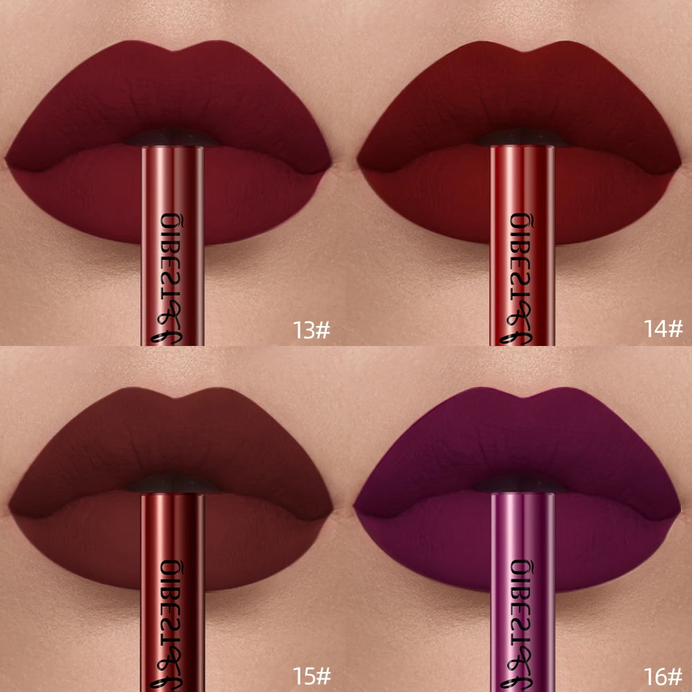 Matte Liquid Lipstick – 24 Shades, Waterproof