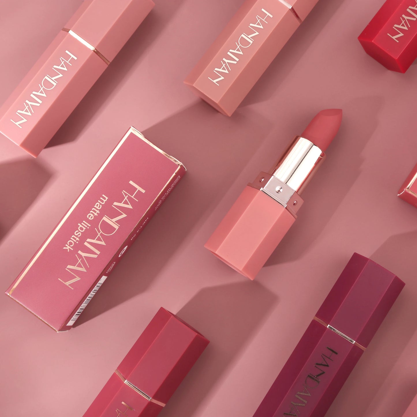 6-Color Matte Lipstick – Vibrant & Long-Lasting