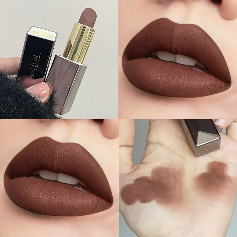 3 Shades Matte Velvet Lipstick – Waterproof & Bold