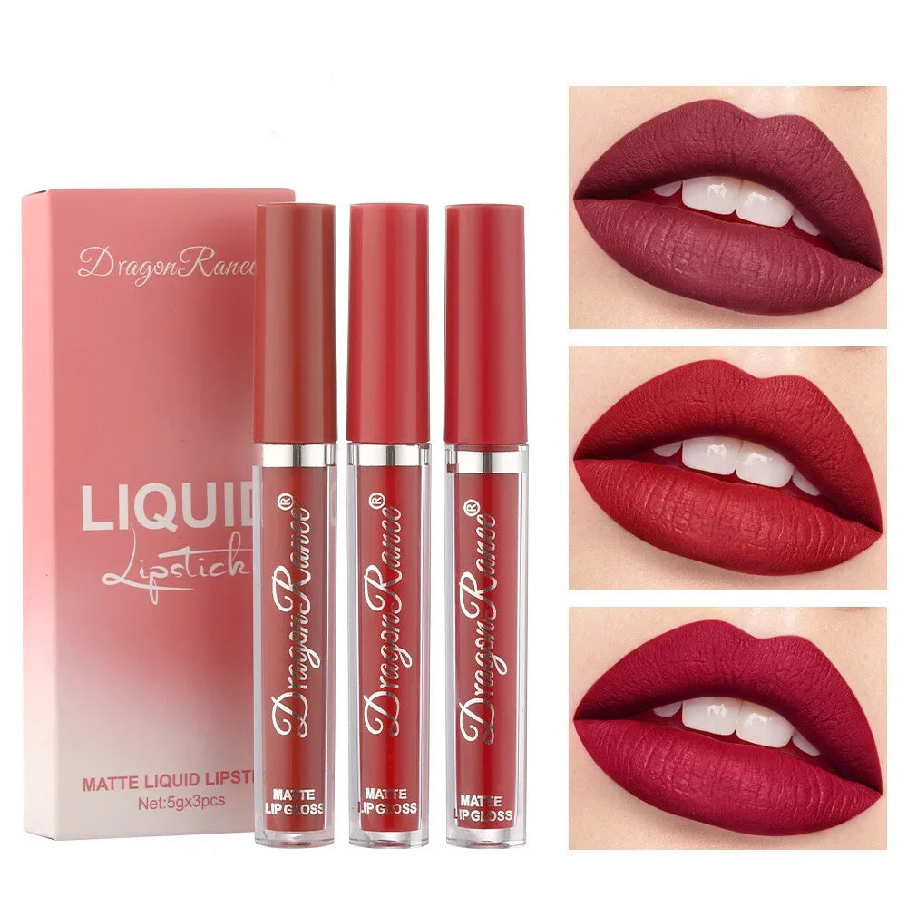 3 PCS Liquid Lipstick Set – Matte & Waterproof