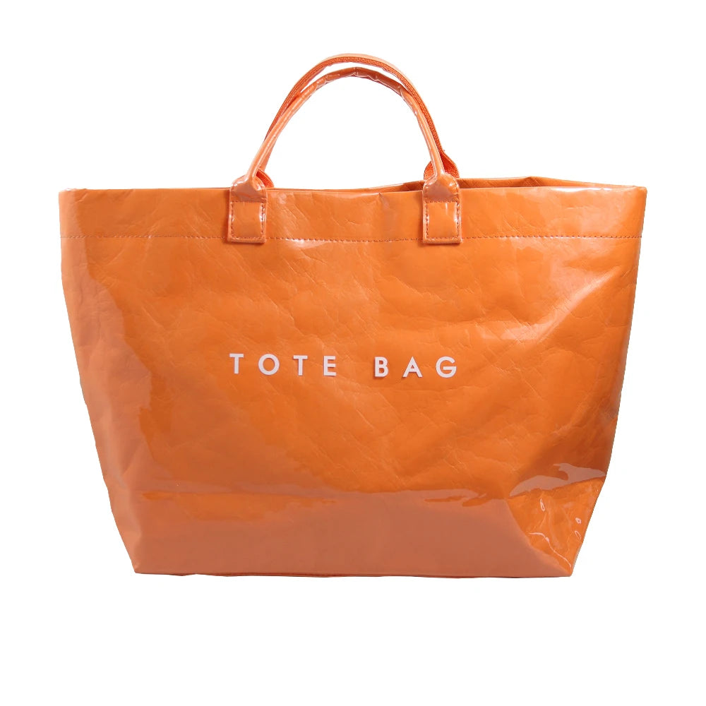 Women’s Solid Color Tote – Large Capacity, Fashion Bag
