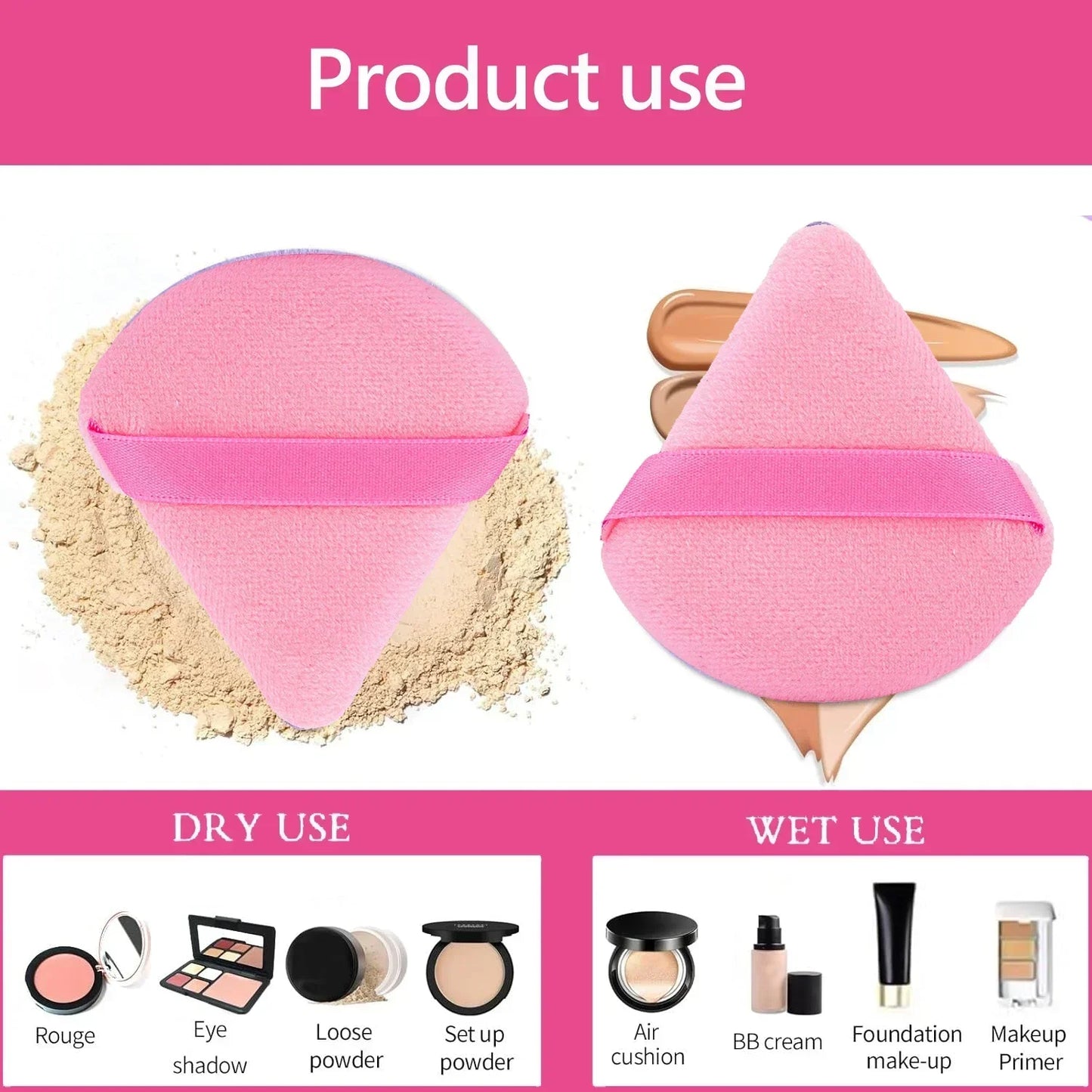 Pink Makeup Set – 20–32pcs, Brushes & Sponges