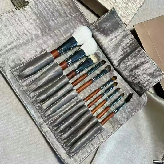 Elegant Brush Set – Wood & Leather