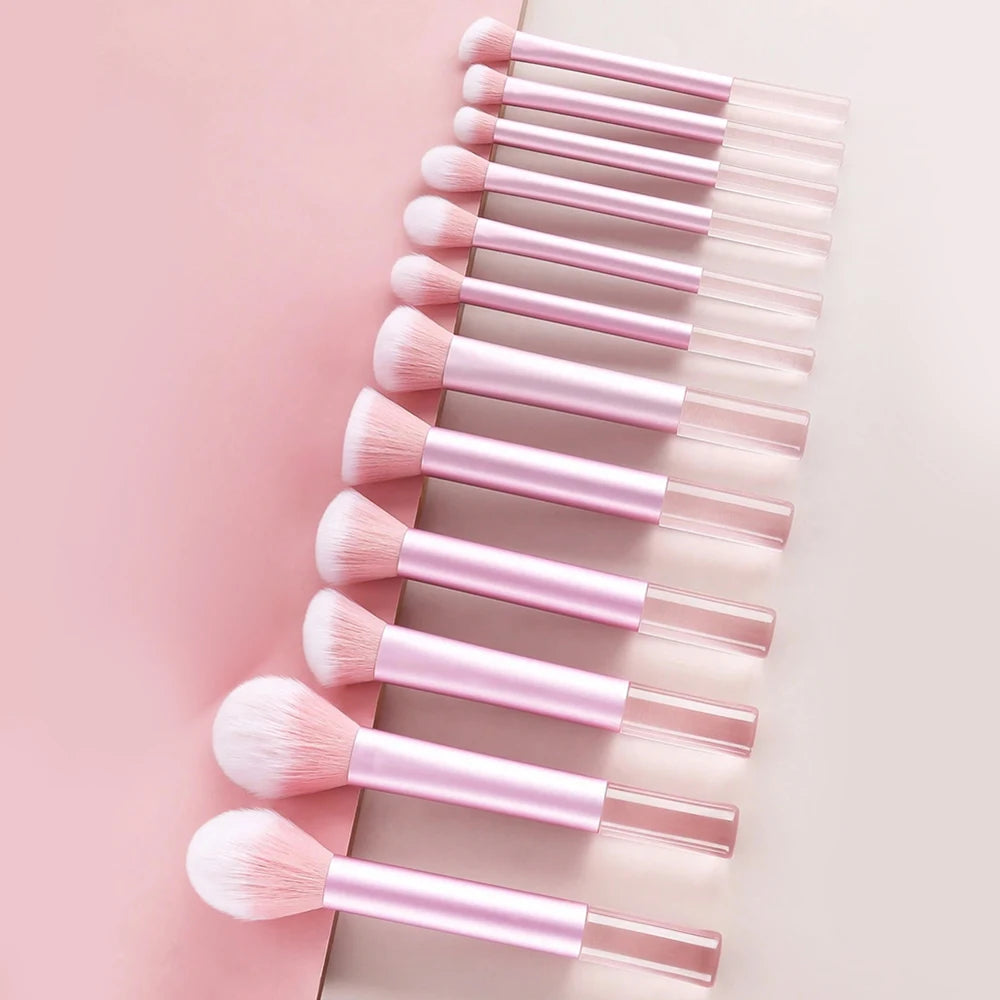 Pink Makeup Set – 20–32pcs, Brushes & Sponges