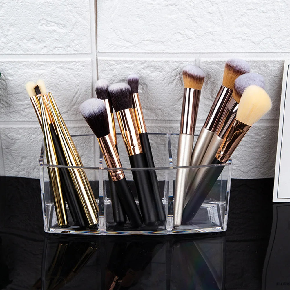 Acrylic Makeup Holder – Clear Lipstick & Brush Storage