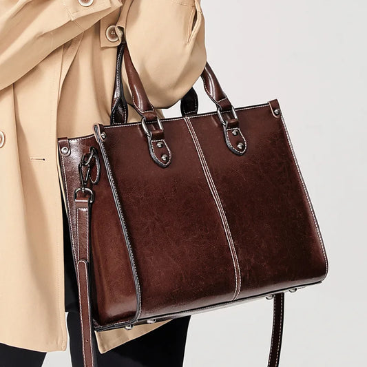 Genuine Leather Women’s Crossbody & Tote Handbag