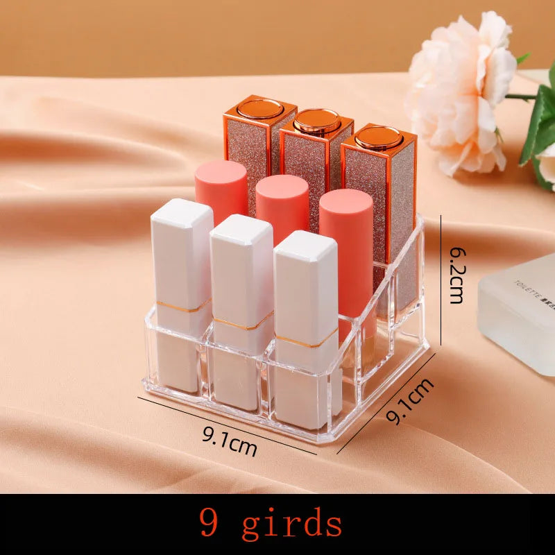 Acrylic Makeup Holder – Clear Lipstick & Brush Storage
