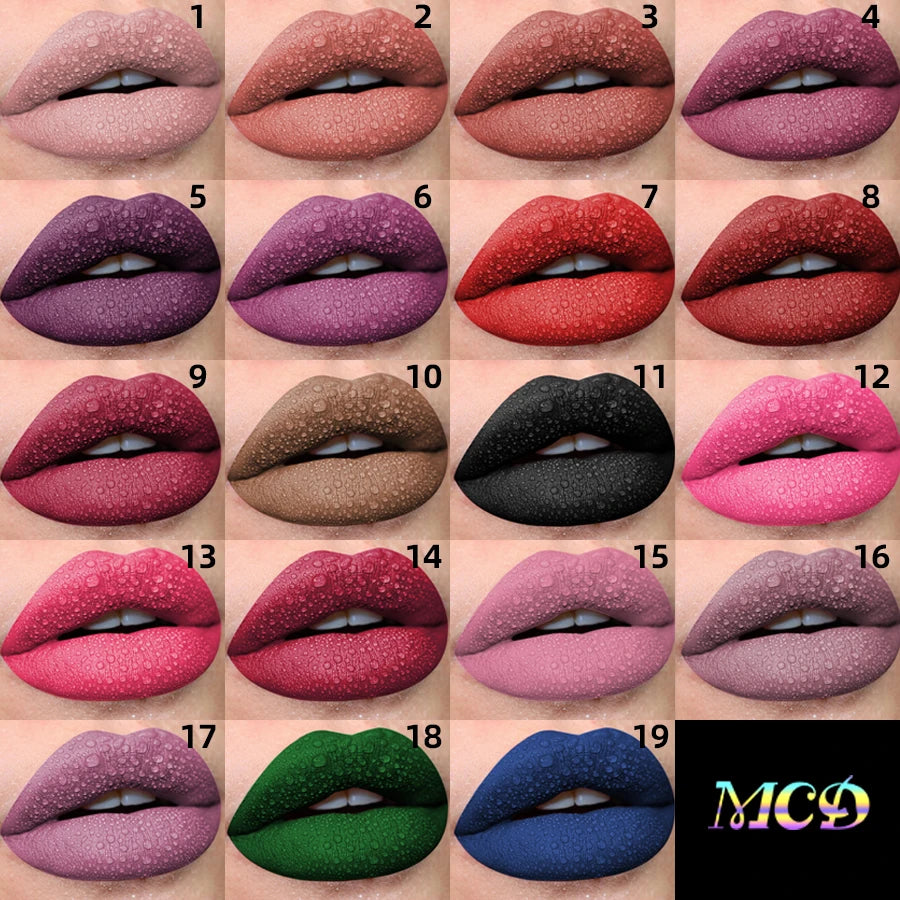 19 Matte Velvet Shades – Waterproof & Bold