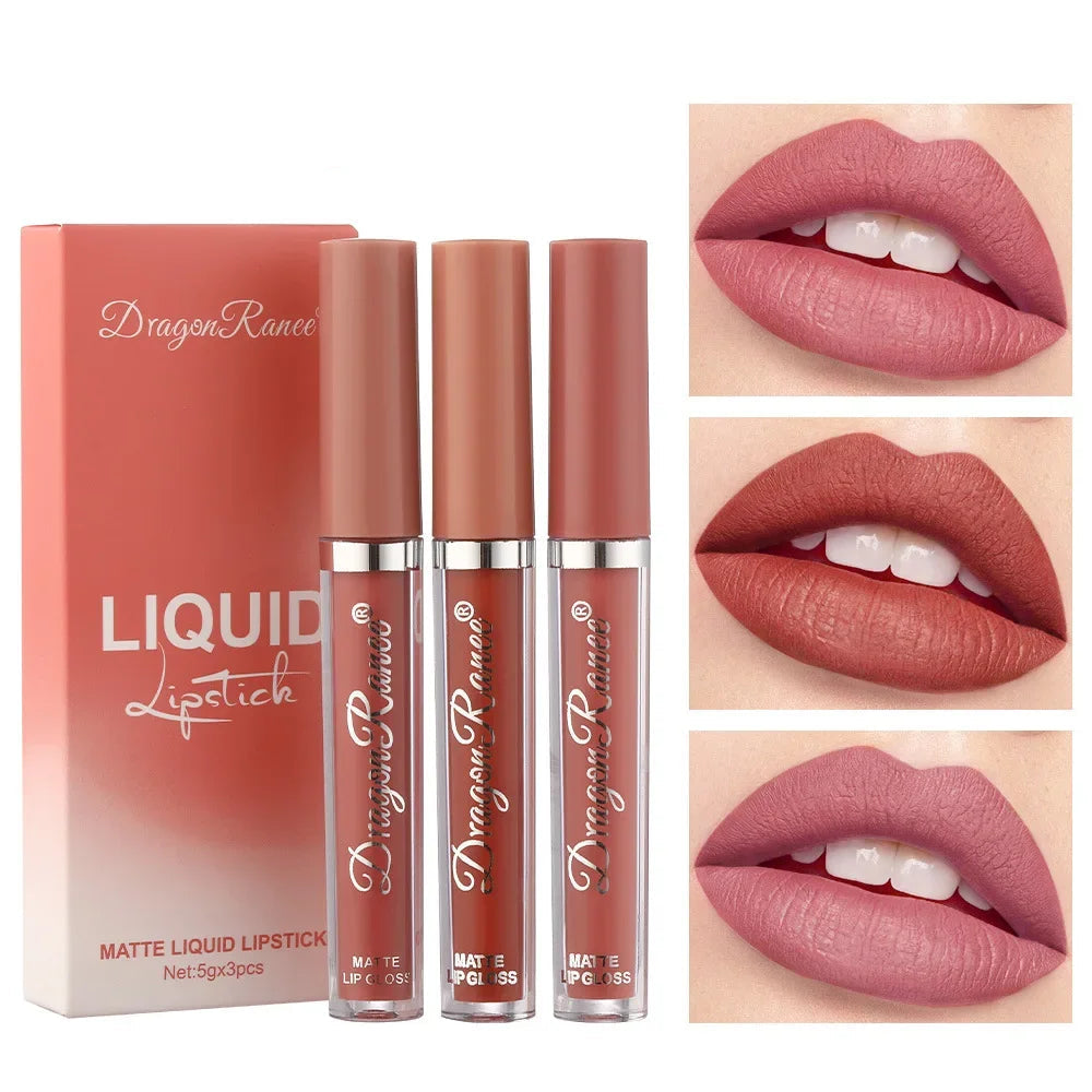 3 PCS Liquid Lipstick Set – Matte & Waterproof