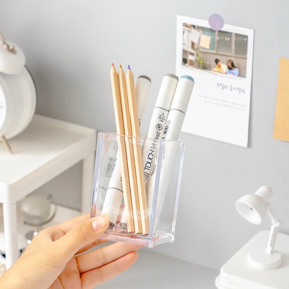 Acrylic Makeup Holder – Clear Lipstick & Brush Storage