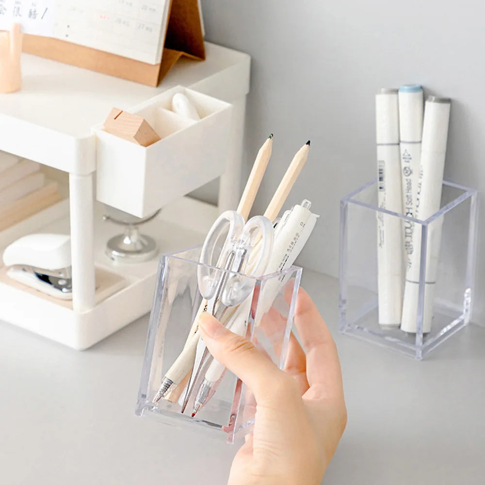 Acrylic Makeup Holder – Clear Lipstick & Brush Storage