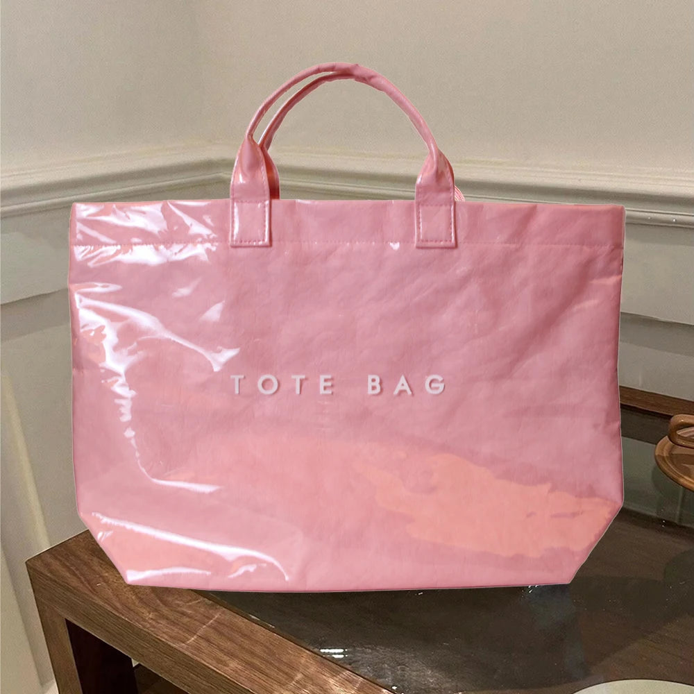 Women’s Solid Color Tote – Large Capacity, Fashion Bag