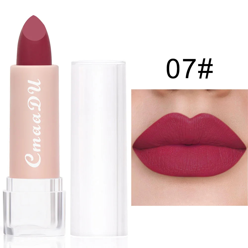 1PC Matte Lipstick – Waterproof, 15 Shades