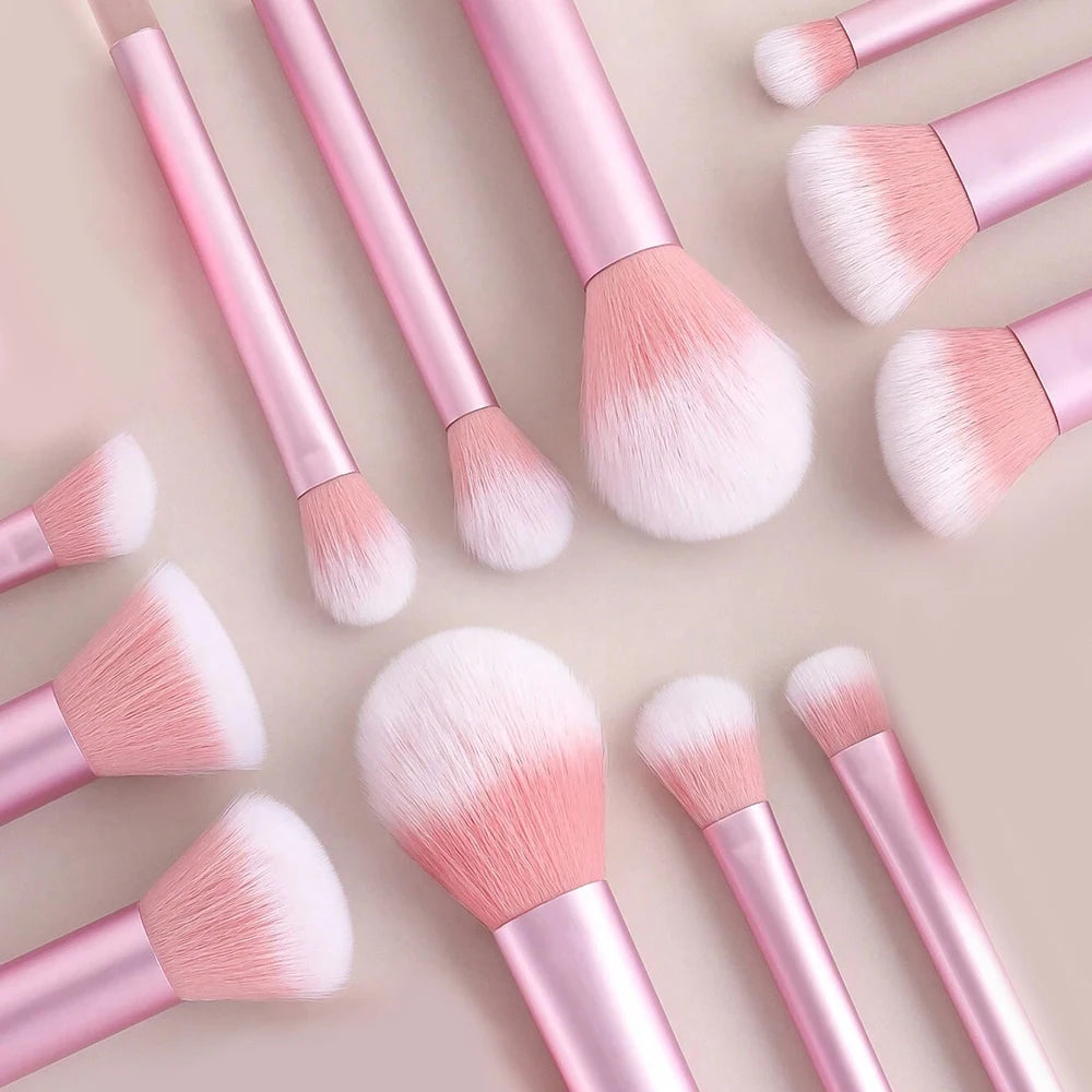 Pink Makeup Set – 20–32pcs, Brushes & Sponges