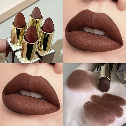 3 Shades Matte Velvet Lipstick – Waterproof & Bold