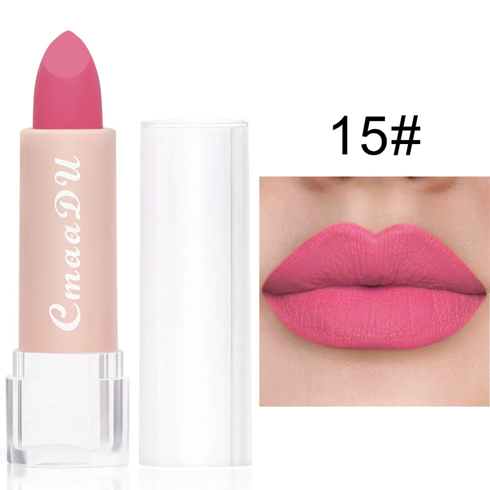 1PC Matte Lipstick – Waterproof, 15 Shades