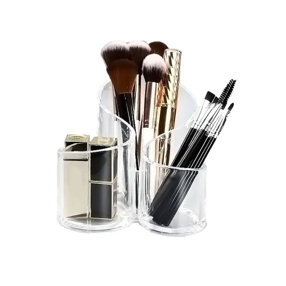 Acrylic Makeup Holder – Clear Lipstick & Brush Storage